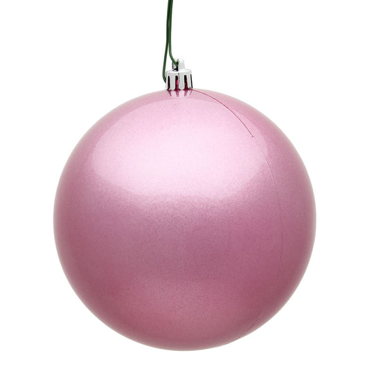 Vickerman 8" Pink Candy Ball Ornament