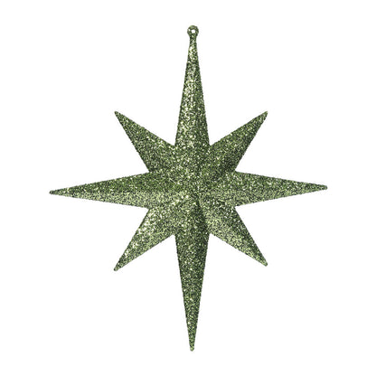 Vickerman 12" Olive Iridescent Glitter Bethlehem Star Christmas Ornament 2 per Box