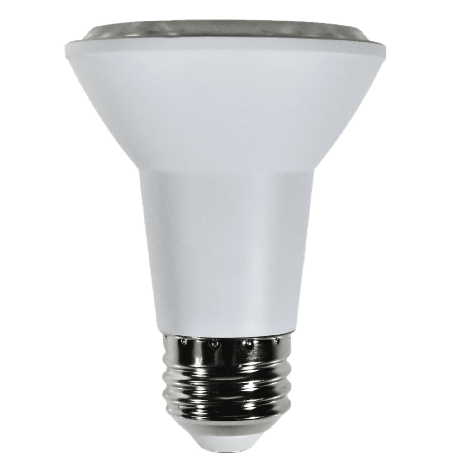 Damar PAR20 LED Long Neck Flood Light Bulb 5W 500 Lumen E26 Medium Base 4000K Cool White Ideal for Track & Recessed Spot Light Bulbs 120V 25° Beam Angle White Finish Pack of 6
