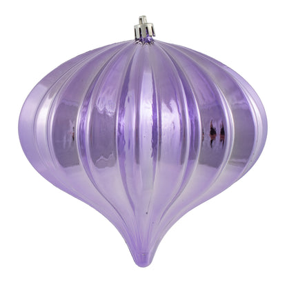 Vickerman 5.7" Lavender Shiny Onion Christmas Ornament UV Treated with Drilled and Wired Cap 3 per bag