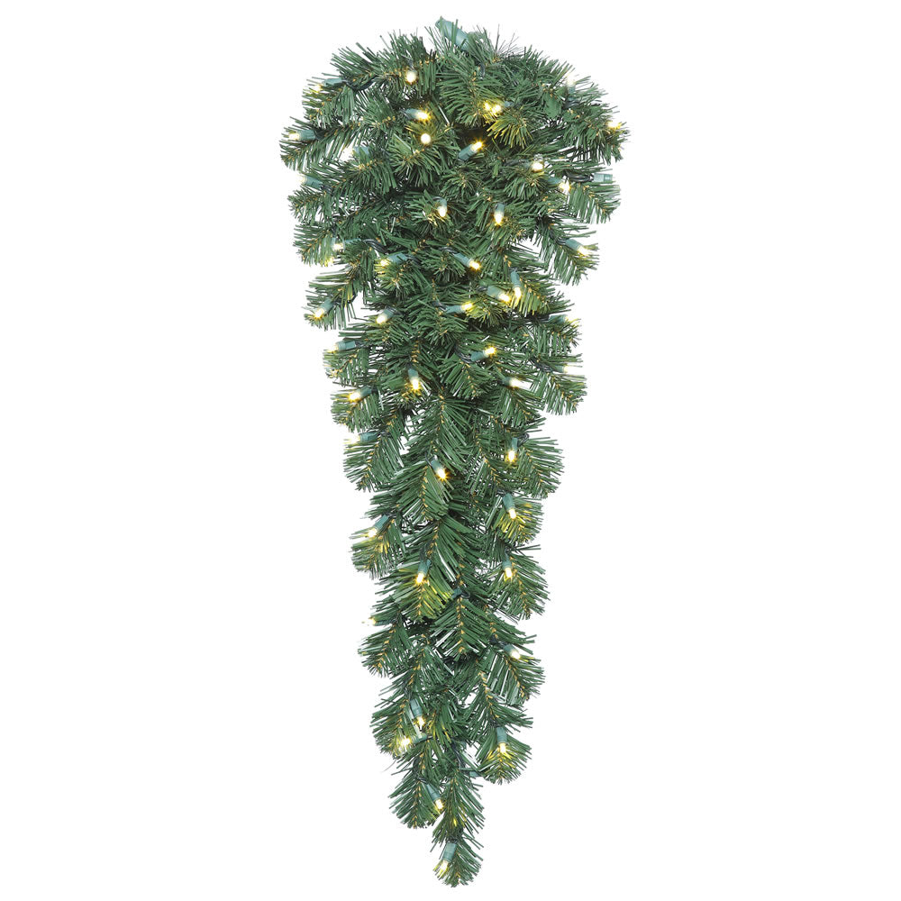 Vickerman 36" Oregon Fir Artificial Christmas Teardrop Warm White Single Mold LED Wide Angle Lights