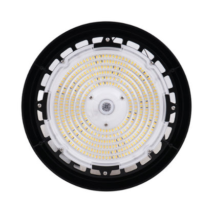 Euri Lighting EUHB-150W3000sw Commercial LED 100/120/150 Watt UFO High Bay 3 Color and 3 Wattage Selectable IP65 Protection Dimmable