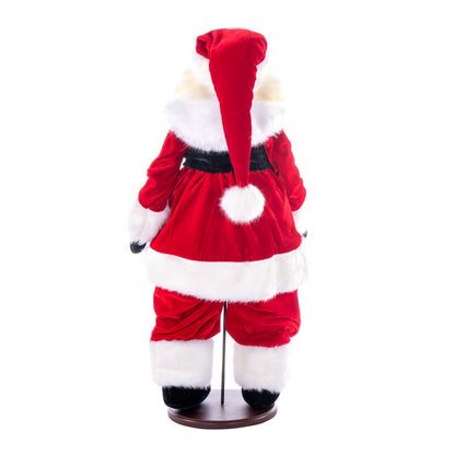 Vickerman 28" Red Traditional Velvet Light Complexion Santa Doll with Stand. This Santa has glasses stand is removeable.