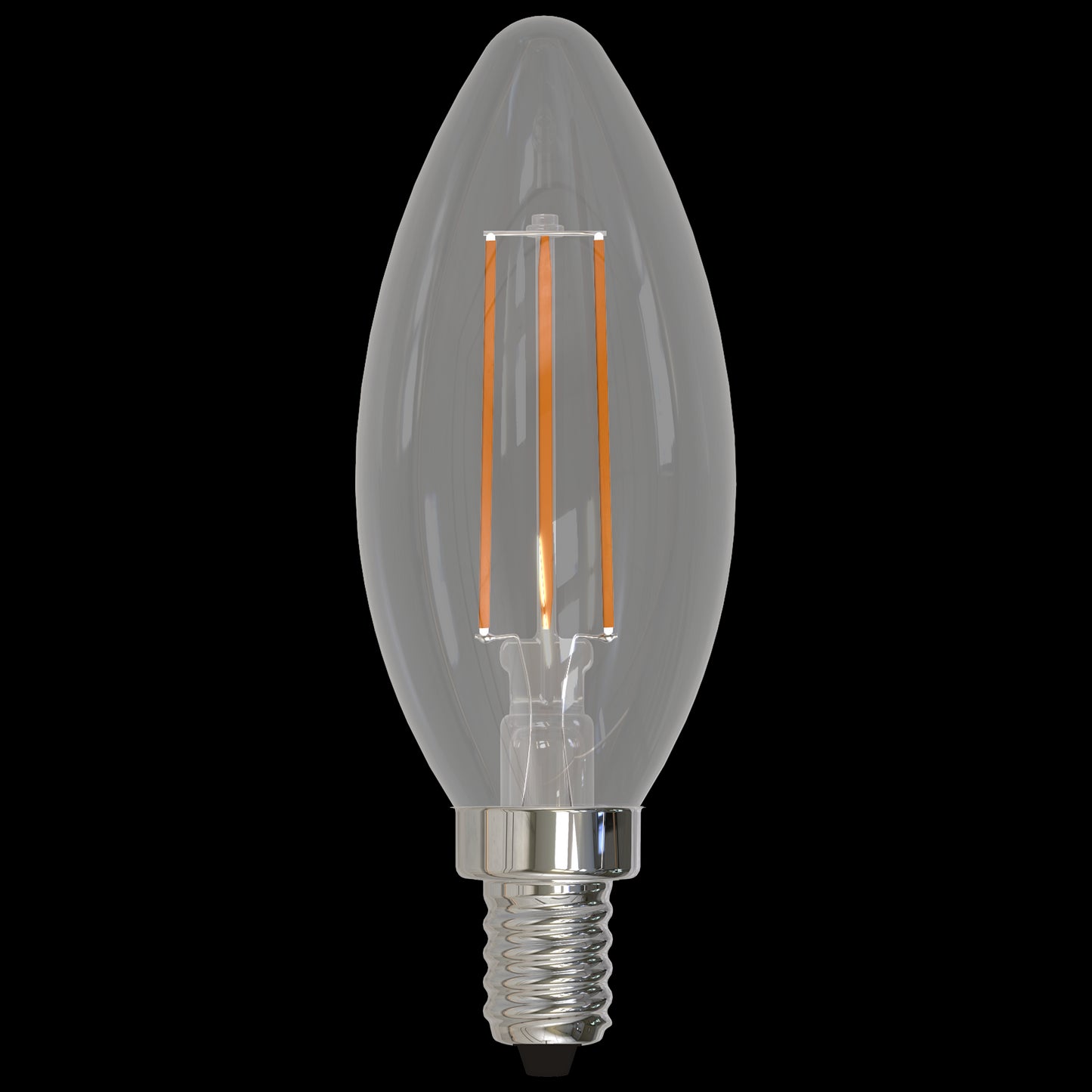 Bulbrite 5 Watt B11 LED Filament Light Bulb, 3000K E12 Candelabra Base, Clear Finish