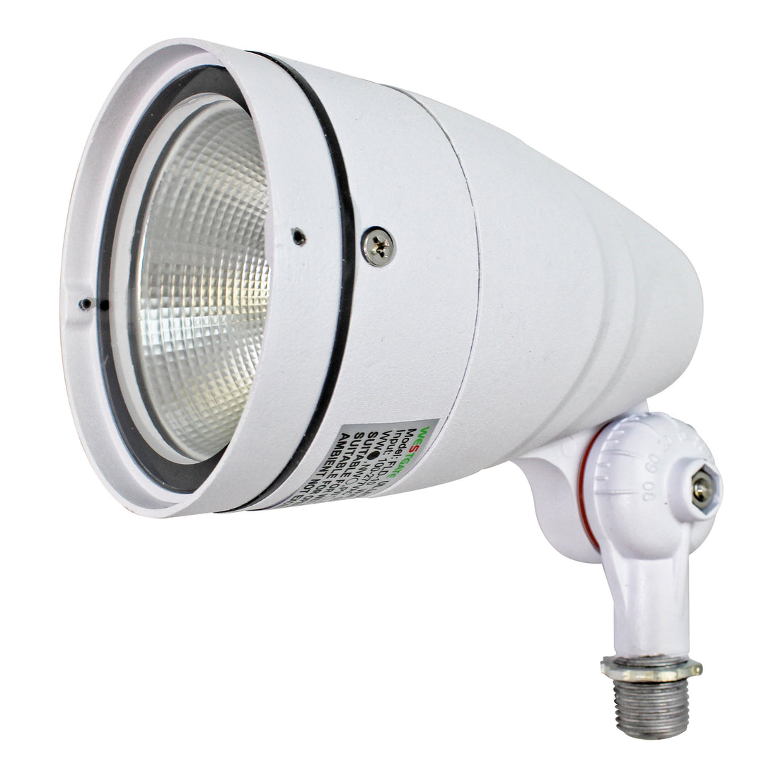 Westgate LED Directional Light, White Housing, 120-277, 12W, IP65, Wet Location, High Lumen, 5000K Cool W..., Final Production, 12W, 850 Lumens, 5000K, White Finish