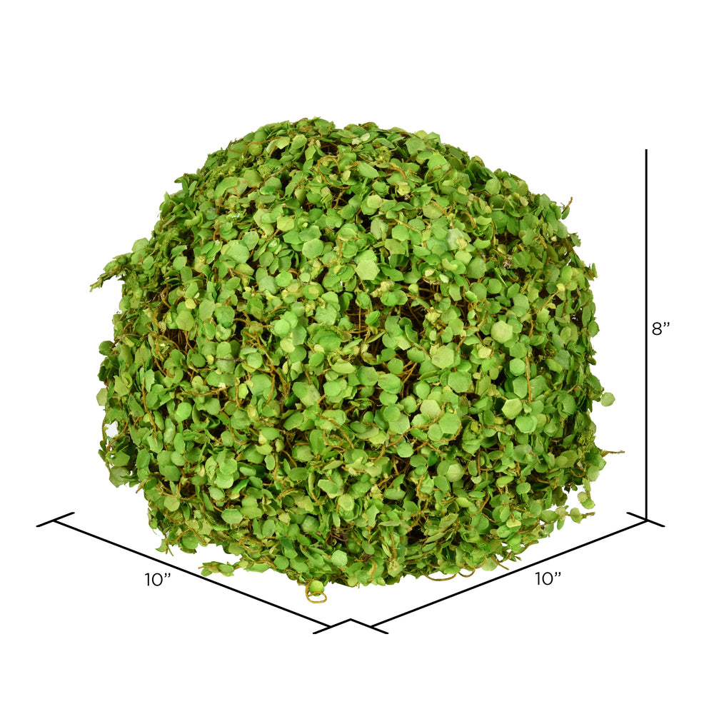 Vickerman 8'' Artificial Green Mini Leaves Ball.