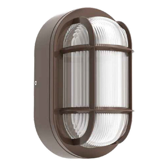 Westgate LED Traditional Bulkhead 14/19/24W 30/40/50K Photocell, Brz, Outdoor Lighting, 12W/18W/20W, 85 Lumens/W, 30K/40K/50K, Bronze Finish, 0-10V