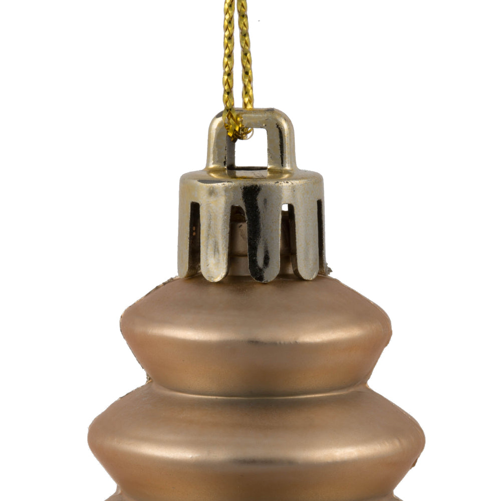 Vickerman 7" Café Latte 4-Finish Finial Ornament 8 per Box