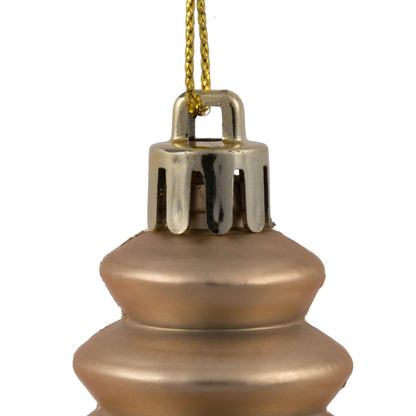 Vickerman 7" Café Latte 4-Finish Finial Ornament 8 per Box