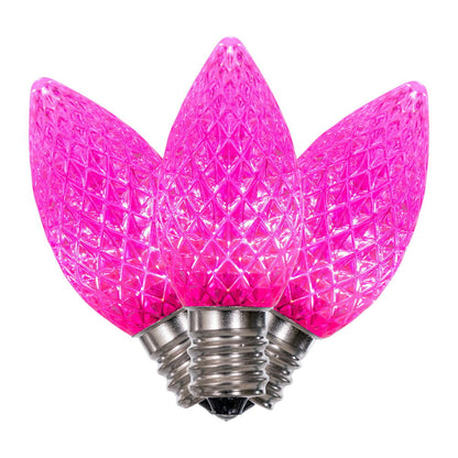 Vickerman C7 LED Pink Faceted Replacement Bulb bag of 25