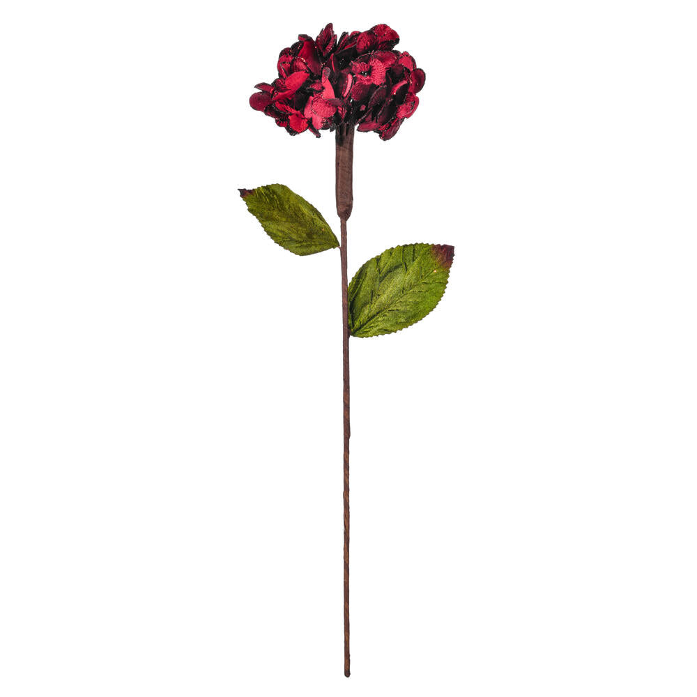 Vickerman 17" Artificial Burgundy Hydrangea Christmas Spray 3 per bag