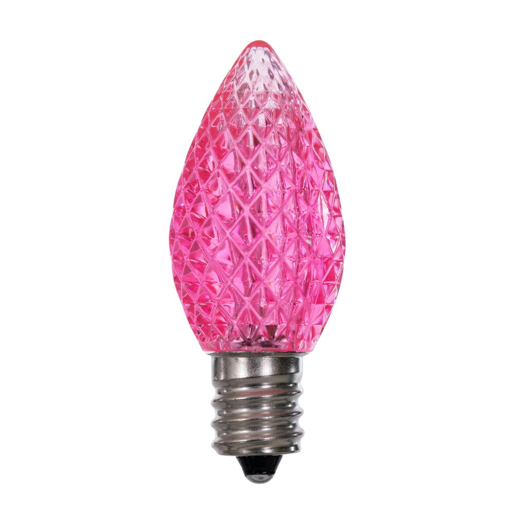 Vickerman C7 LED Pink Faceted Replacement Bulb bag of 25