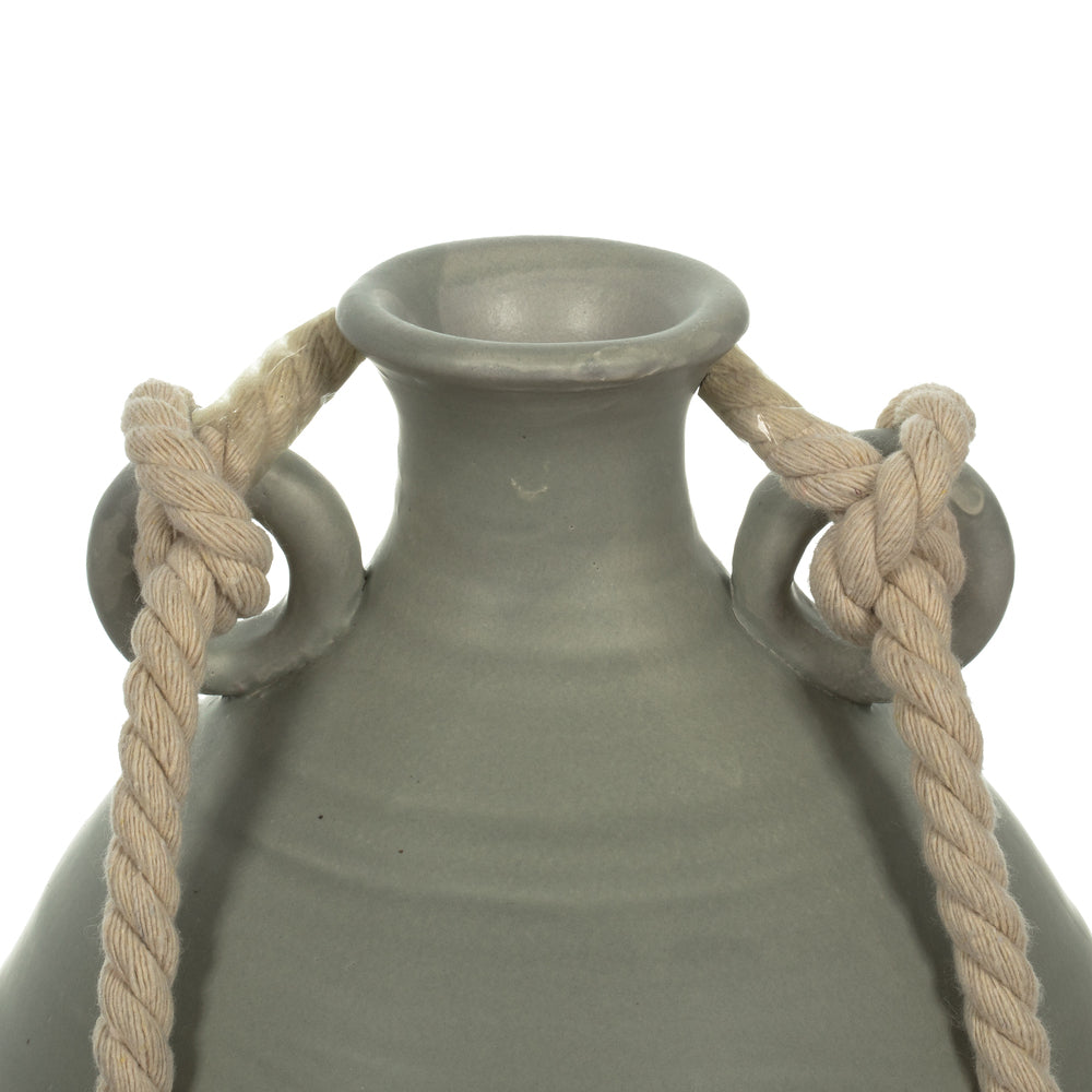 Vickerman 10" Beige Terracotta Bottle Rope Handle.
