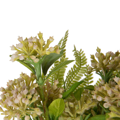 Vickerman 14" Mustard Yellow Artificial Wild Berry and Green Fern Bundle 2 per bag.