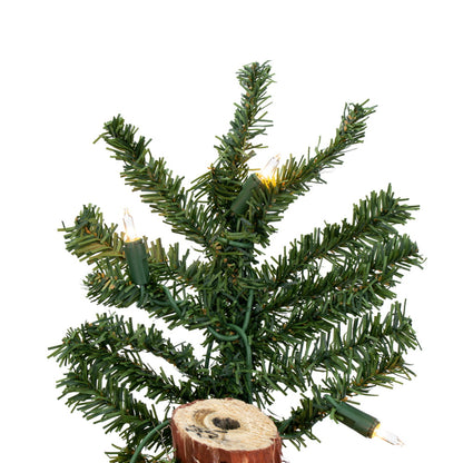 Vickerman 5' x 28" Natural Alpine Artificial Christmas Tree Warm White LED Lights.