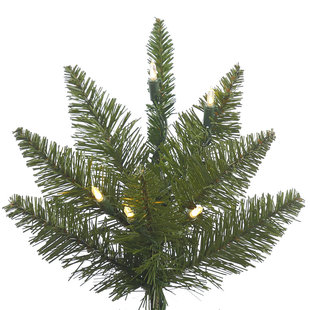 Vickerman 7.5' Durango Spruce Slim Artificial Christmas Tree, Warm White Dura-Lit® LED Lights