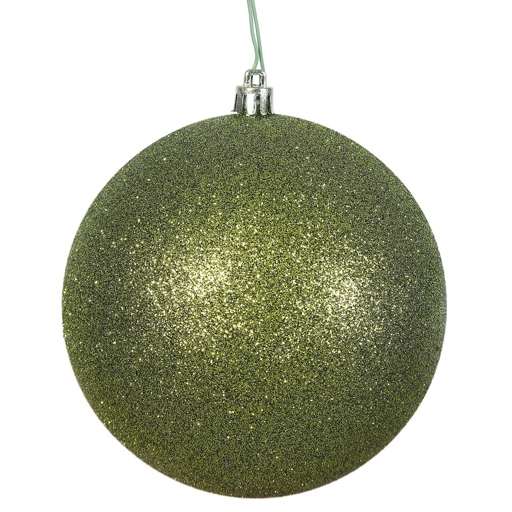 Vickerman 2.75" Olive Glitter Ball Ornament 12 per Bag