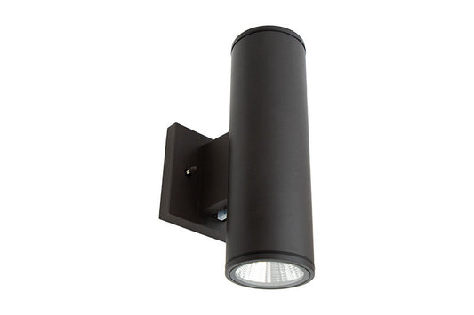 Westgate 3In Wall Cyl. U/D 2X9W 30K/40K/50K Dim. - Black, Outdoor Lighting, 18W, 1300 Lumens, 3000K/4000K/5000K, Black Finish, TRIAC Dimming