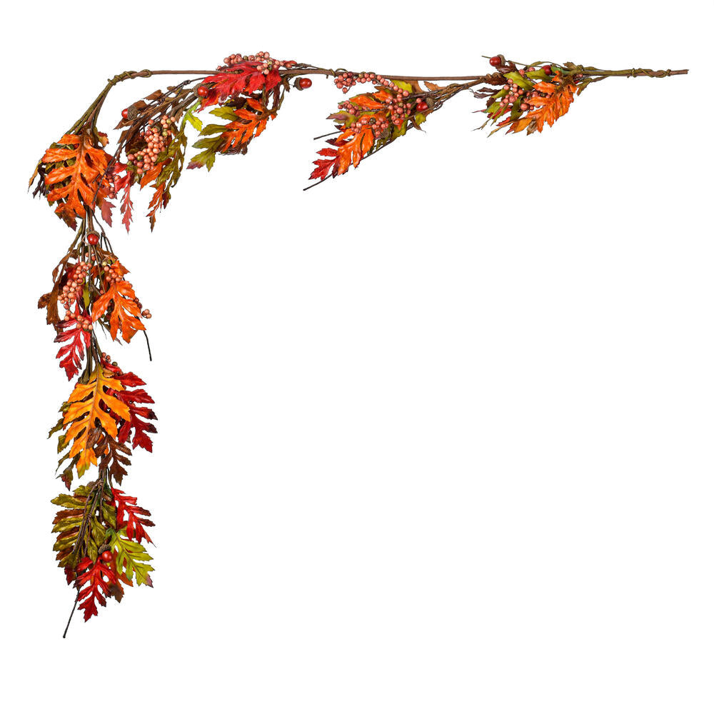 Vickerman 5' Artificial Oak Leaf Acorn Berry Garland.