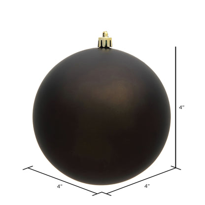 Vickerman 4" Gunmetal Matte Ball Ornament 6 per Bag