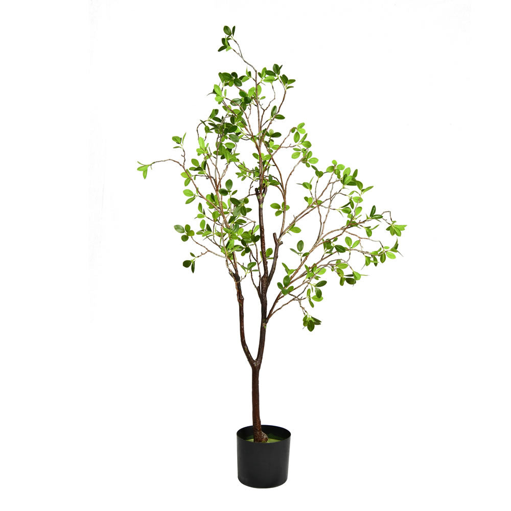 Vickerman 48" Artificial Potted Milan Leaf Tree.