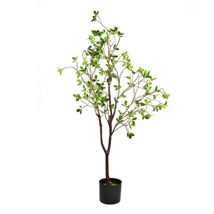 Vickerman 48" Artificial Potted Milan Leaf Tree.