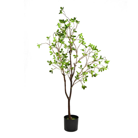 Vickerman 48" Artificial Potted Milan Leaf Tree.