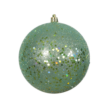 Vickerman 4.75" Seafoam Sequin Ball Ornament 4 per Bag