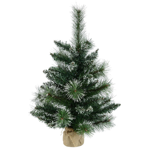 Vickerman 2' Snow Tipped Mixed Pine Artificial Christmas Tree Unlit