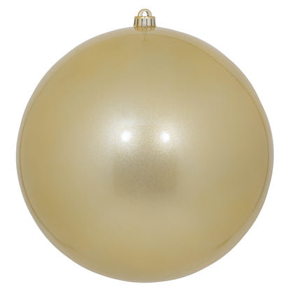 Vickerman 12" Champagne Candy Ball Ornament