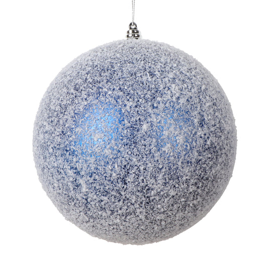Vickerman 6" Blue Matte Snow Covered Ornament 2 per bag.