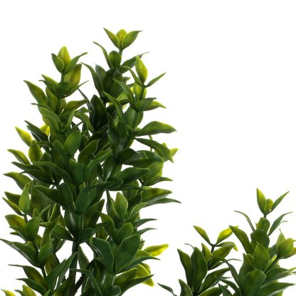 Vickerman 25.5" Artificial Green Mini Leaf Bush. UV Coated Set of 4