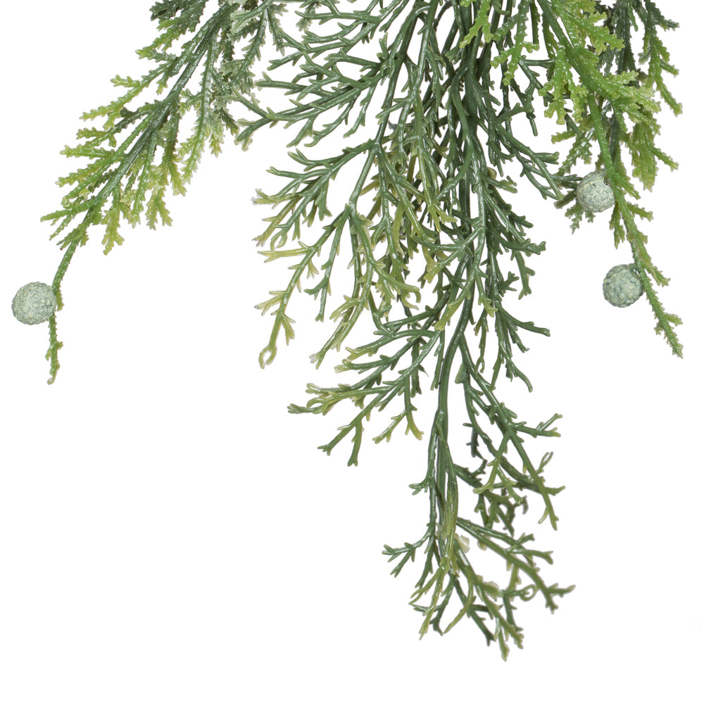 Vickerman 18" Artificial Cedar Spray. Includes 6 sprays per pack.