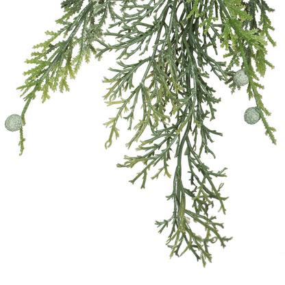 Vickerman 18" Artificial Cedar Spray. Includes 6 sprays per pack.