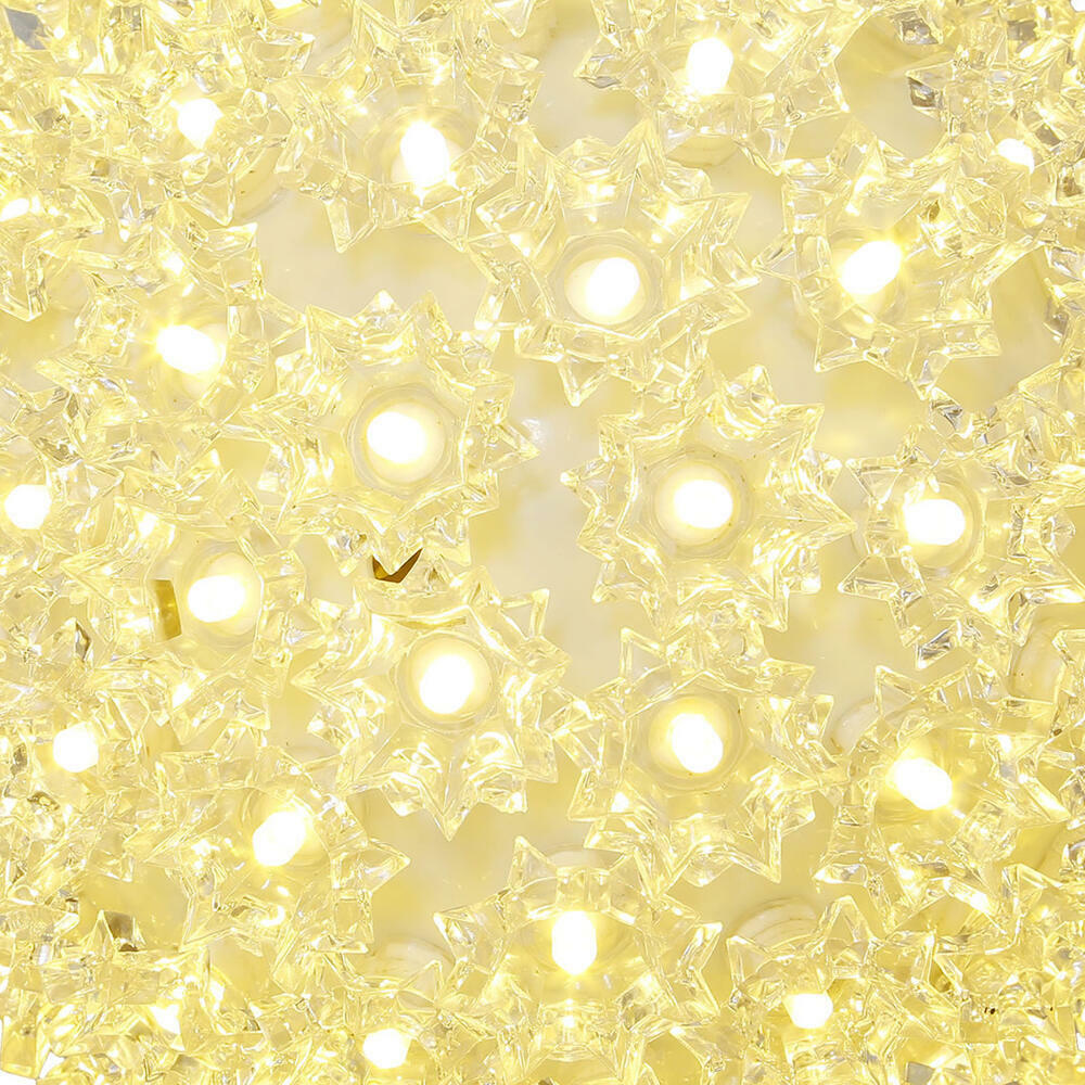 Vickerman 7.5" Starlight Sphere Christmas Ornament with 100 Warm White Wide Angle LED Lights
