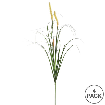 Vickerman 43" Artificial Green and Light Green Foxtail Grass Spray. Includes 4 sprays per pack.