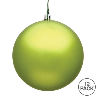 Vickerman 3" Lime Matte Ball Ornament 12 per Bag