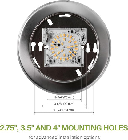 ASD Lighting LED Disk Light 6inch 15W 120V Triac 2700/3000/3500/4000/5000K Nickel UL