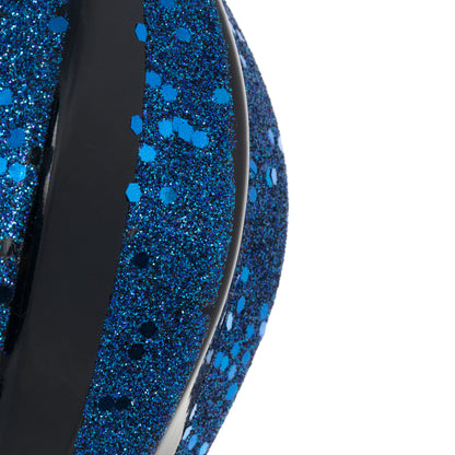 Vickerman 8'' Midnight Blue Glitter Swirl Drop Christmas Ornament