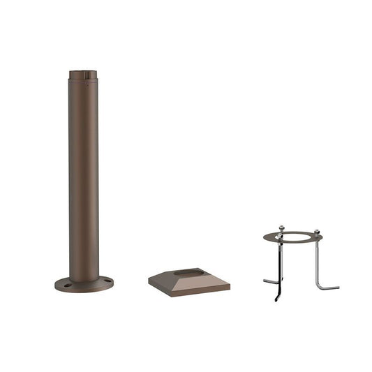 Westgate Bollard Pole System 2Ft Base , Outdoor Lighting, Bronze Finish