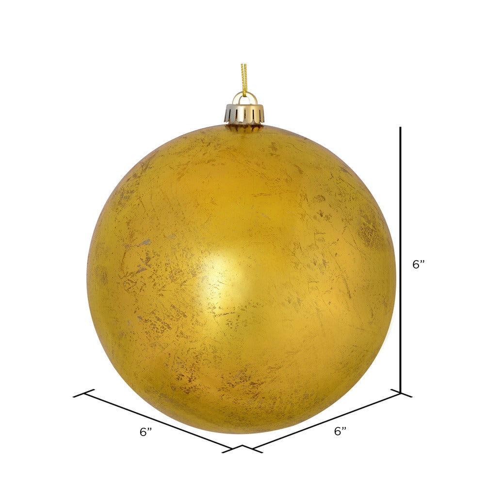 Vickerman 6" Gold Foil Ornament 4 per Bag