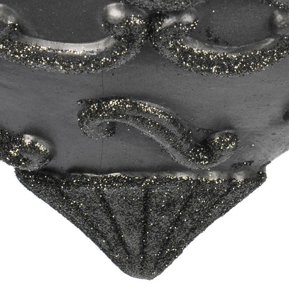 Vickerman 6" Gunmetal Antique Glitter Christmas Ornament