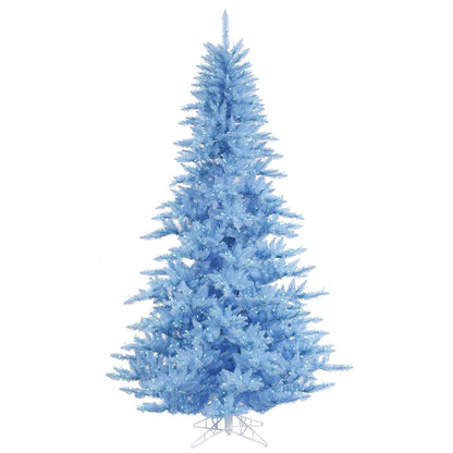 Vickerman 6.5' x 46" Sky Blue Fir Artificial Christmas Tree with Blue Dura-lit LED Lights