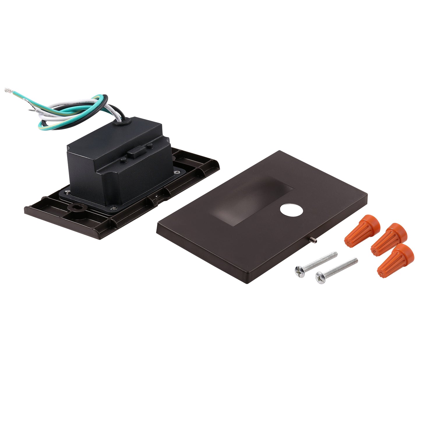 ASD Lighting LED Step Light Horizontal 3W 120V CCT Selectable 3000/4000/5000K with Photocell White ETL