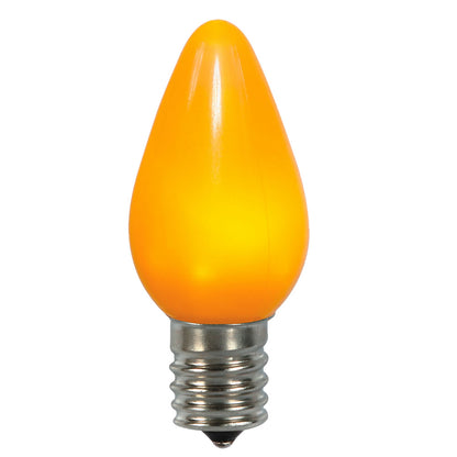 Vickerman C7 Ceramic LED Yellow Twinkle Bulb  Nickel Base 120V .6 Watts 25 Bulbs per bag