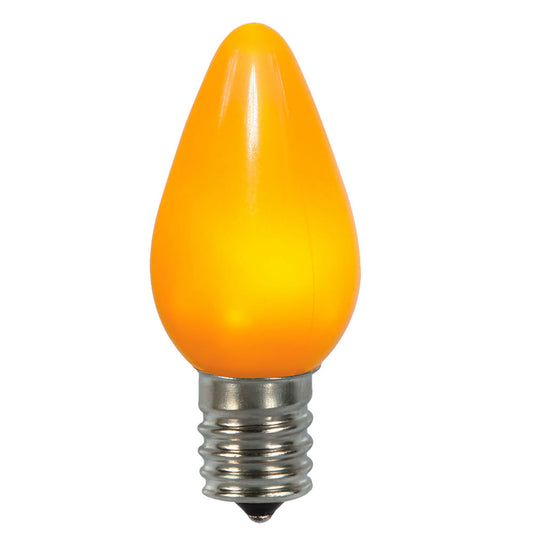 Vickerman C7 Ceramic LED Yellow Twinkle Bulb  Nickel Base 120V .6 Watts 25 Bulbs per bag