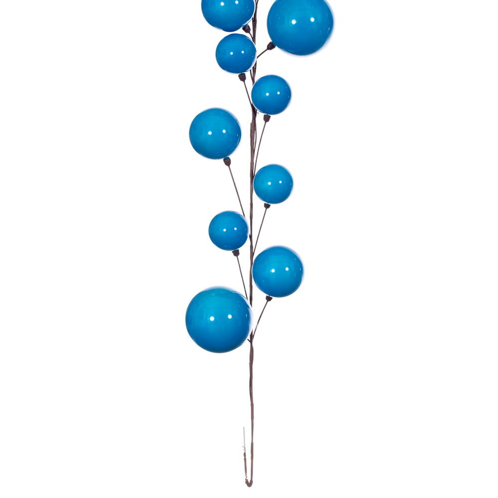 Vickerman 10' Turquoise Pearl Branch Ball Wire Garland.