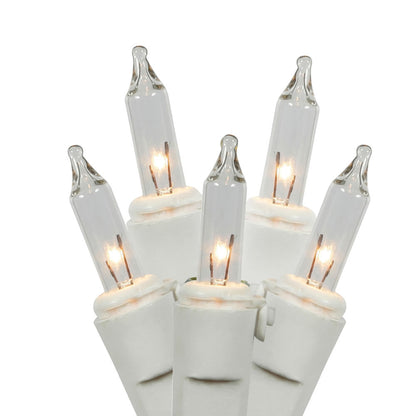 Vickerman 100 Clear Twinkle Mini Light on White Wire 33' Long Christmas Light Strand