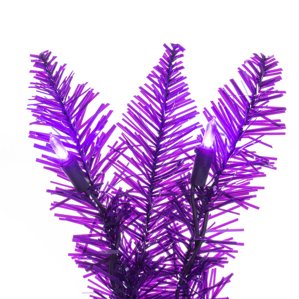 Vickerman 9' Purple Artificial Christmas Garland Purple Dura-Lit LED lights.
