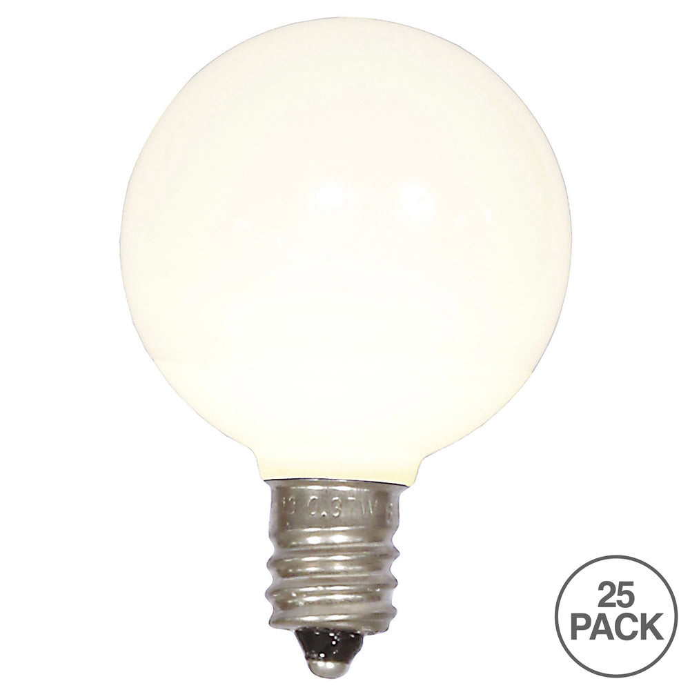 Vickerman G40 Warm White Ceramic LED Replacement Bulb package of 25